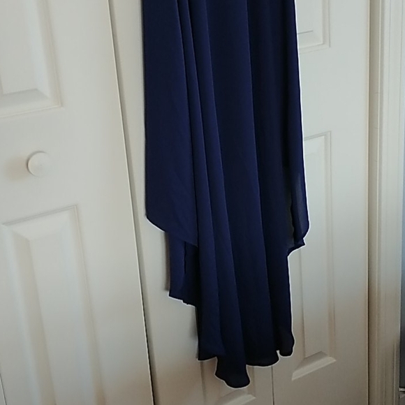 Express Cold Shoulder Hi-Low Navy  Dress, Sz 00 - Picture 6 of 11